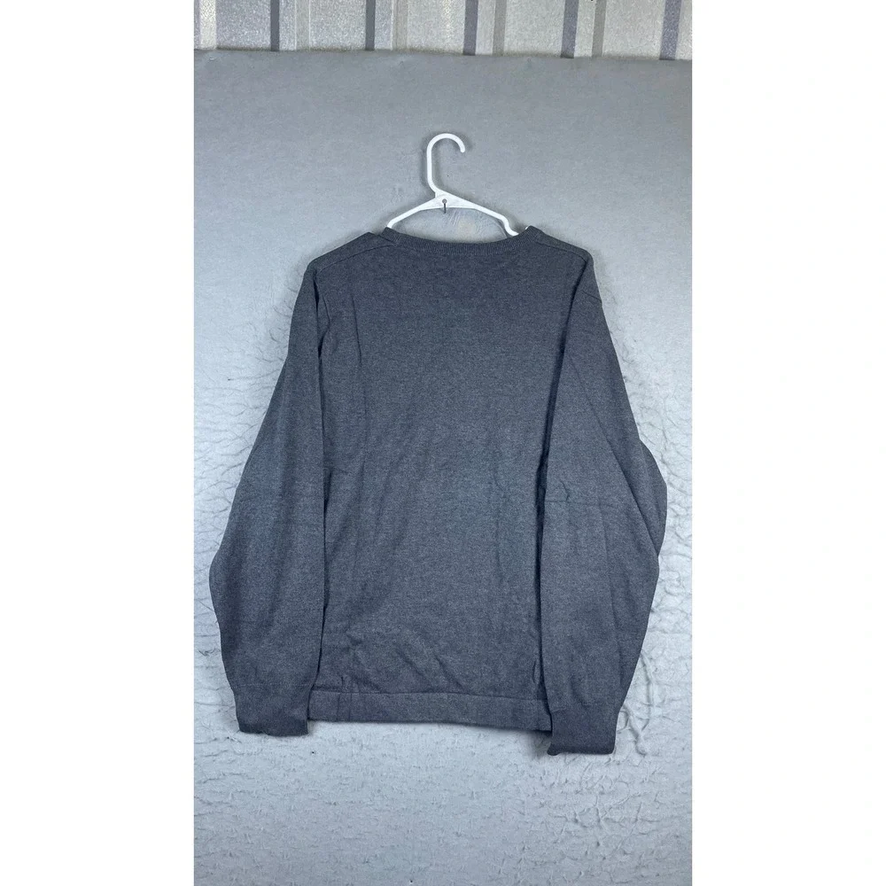 J.Crew Sweater Mens Large Gray NWT Striped Cotton Crewneck BJ395